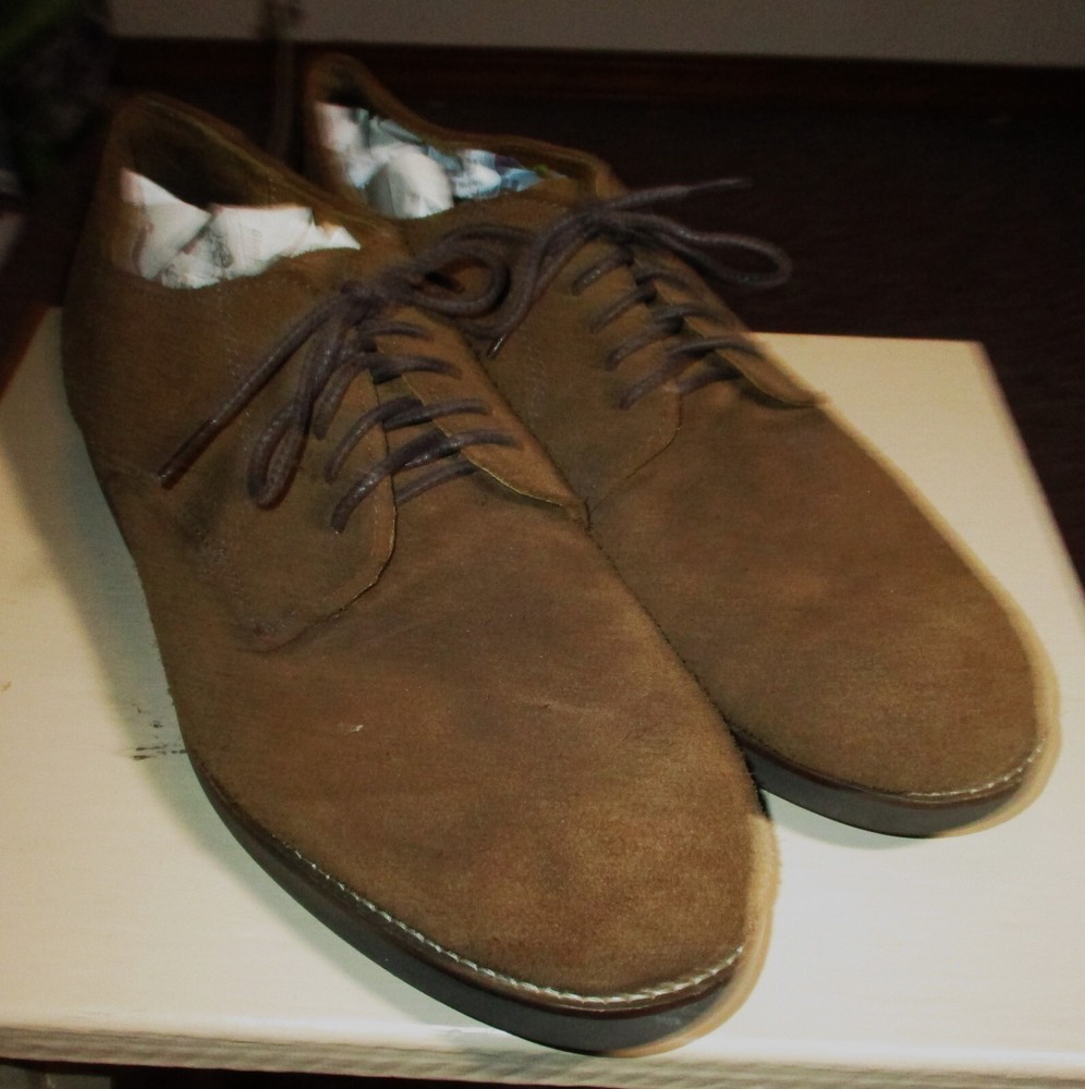L.L. BEAN Brown Suede Leather Oxford Lace-Up Shoes Men's Size 12 D