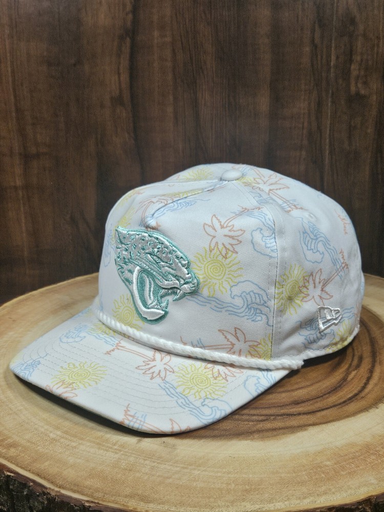 Jacksonville Jaguars New Era Beachy Golfer Rope SnapBack Adjustable Hat Cap NFL