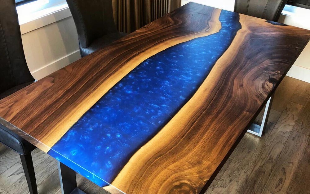 Epoxy Resin River Table Top, Office Meeting Desk Table Top Easter Day Sale Decor
