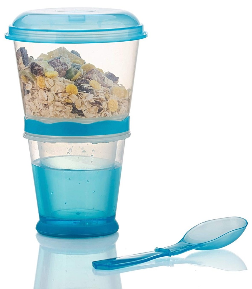 Cereal On the Go Cups Breakfast Drink Portable Yogurt and To-Go Container Cup