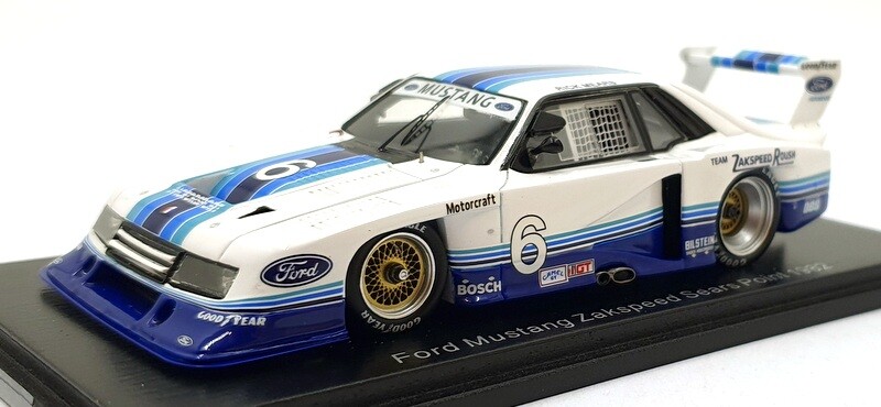 1/43 Scale Spark S2630 Ford Mustang Zakspeed #6 1982 Sears Point