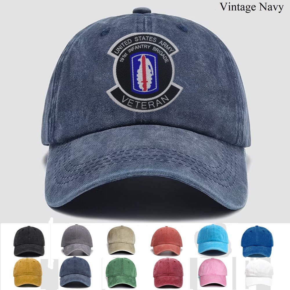 Custom Embroidered Hat US Army 191st Infantry Brigade Veteran, Trucker Hat, Gift