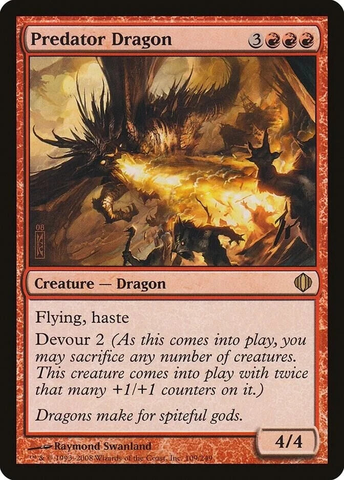 MTG Shards of Alara Predator Dragon R 109/249 Lightly Played