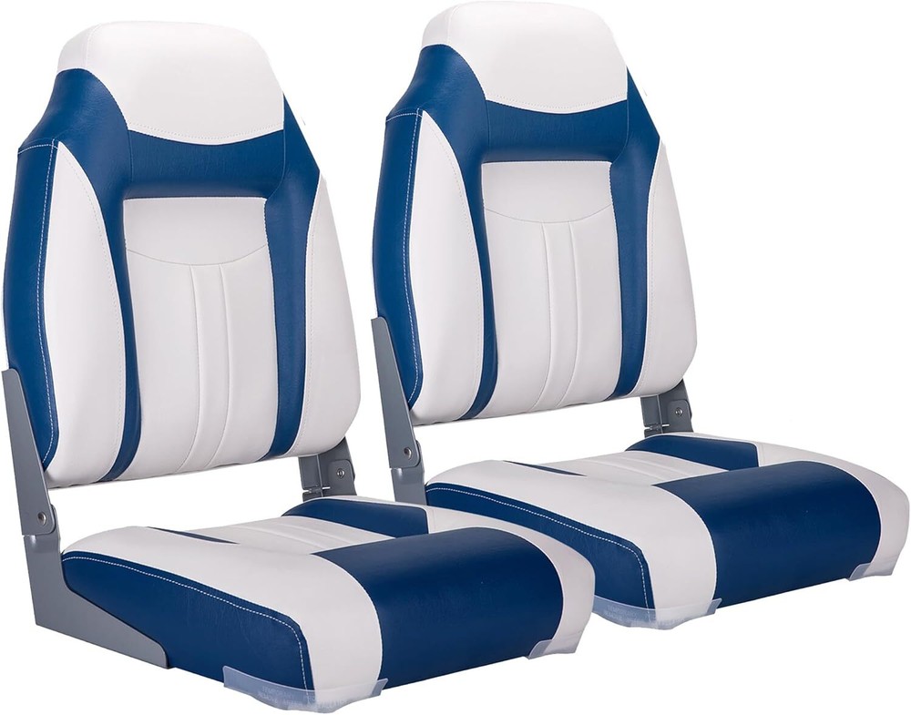 S1 Deluxe A Pair of Marine High Back Folding Fishing Boat Seat,