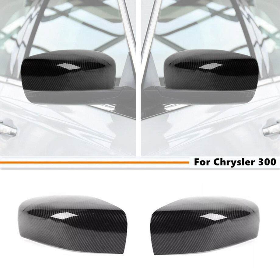 Car Side Mirror Cover Trim For Chrysler 300 2011 - 2023 Accessories Carbon Fiber