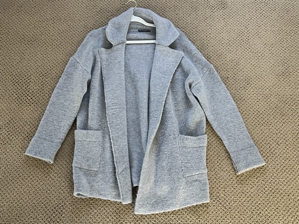 Brandy Melville John Galt Gray Women’s Wool Coat Kennedy Cardigan