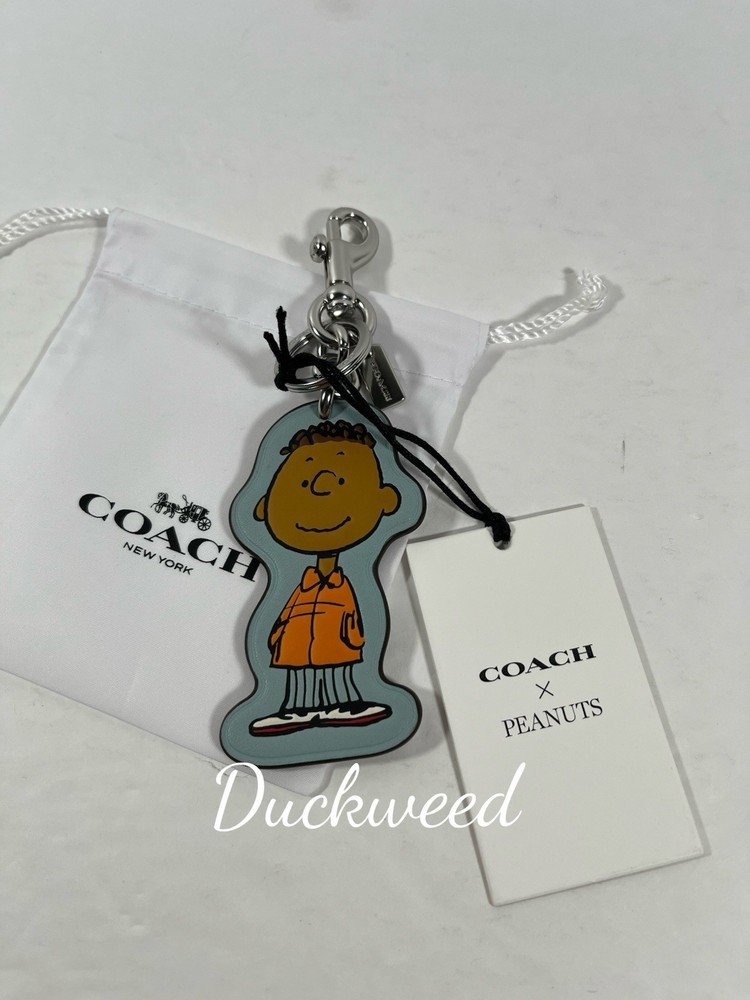 Coach x Peanuts CBG55 Franklin Keychain 75th Anniversary NWT