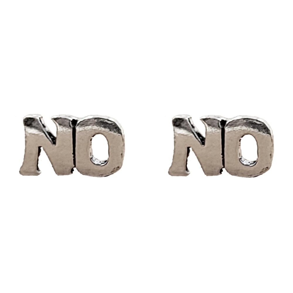 Word Script Earring Letter Studs Alphabet Earring 925 Silver Gift (No Word)