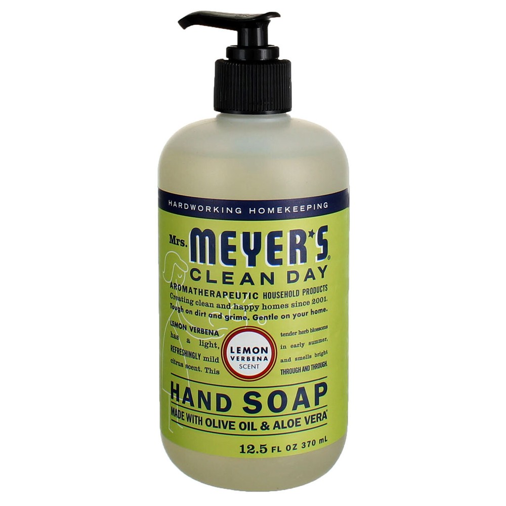 6 Pack Mrs. Meyer's Clean Day Hand Soap Liquid, Lemon Verbena, 12.5 fl oz