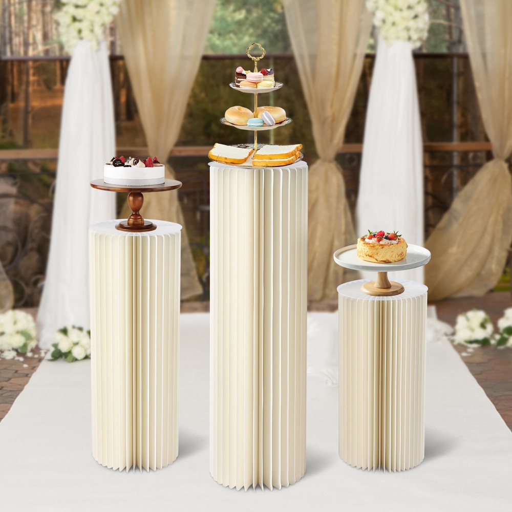3 PCs Cylinder Flowers Stand Wedding Party Garden Centerpiece Display Decoration