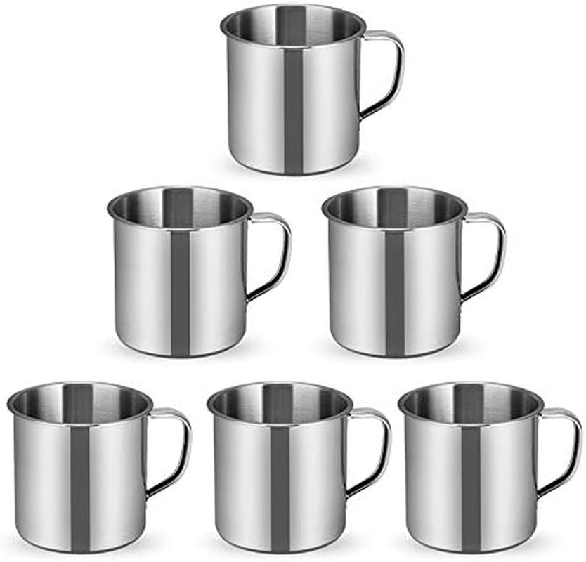 Stainless Steel Coffee Cup with Handle 6 Pcs Camping Cup 4Oz Stainless Steel Esp