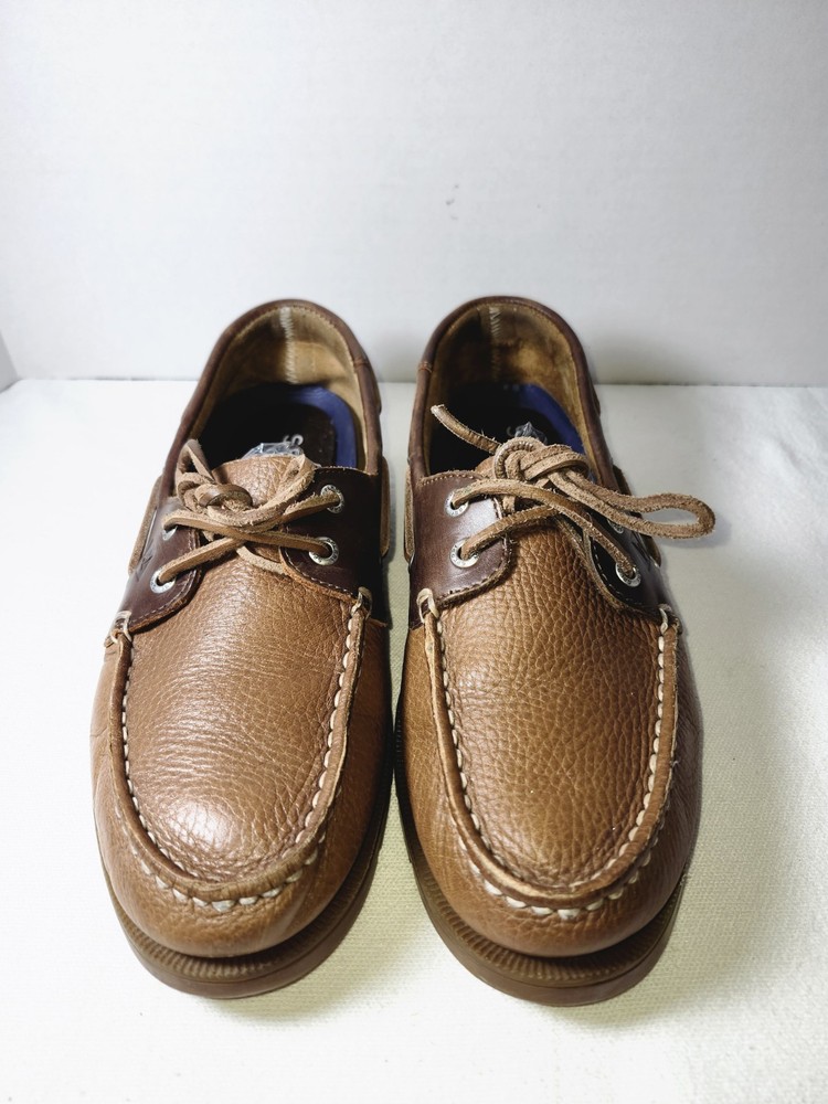 MENS SPERRY TOP SIDER BOAT SHOES SZ 9M BROWN
