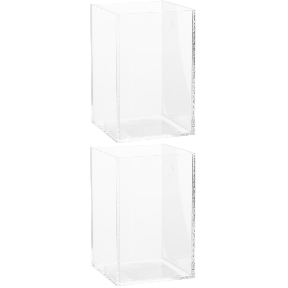 2 Pack Desktop Fish Tank Betta Decor Office Acrylic Nano Aquarium