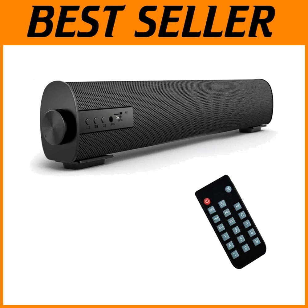 Multifunctional 2x5W Soundbar with Subwoofers & Remote - Indoor/Outdoor Audio