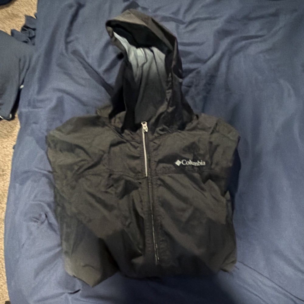 Columbia Men's Black Hooded Windbreaker Jacket XL