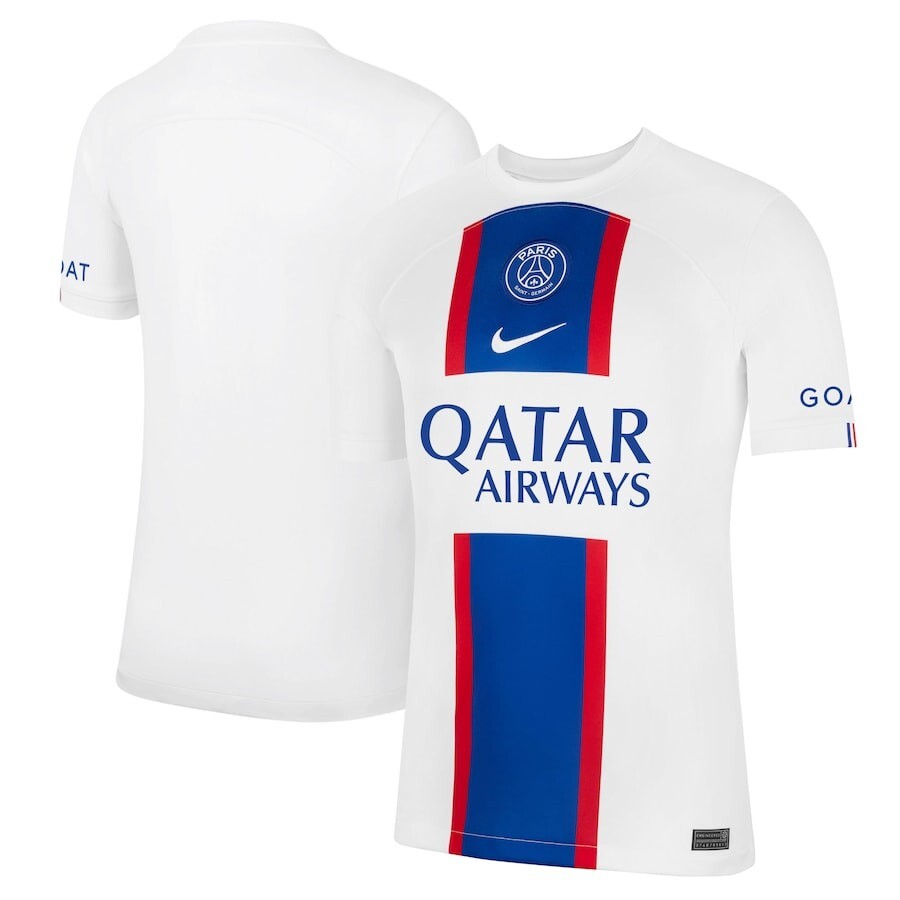 Nike PSG Paris Saint German 2022-23 Third Men Jersey White/Navy/Red Size X-Large
