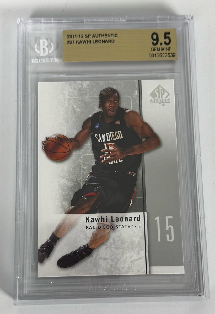 2011 Upper Deck SP Authentic KAWHI LEONARD ROOKIE Card BGS 9.5 Gem Mint / RARE
