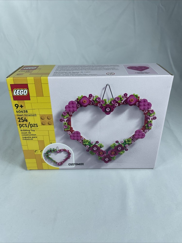 Lego Heart Kit Ornament Building Toy Shaped 40638 Flowers Gift Valentine Day NEW