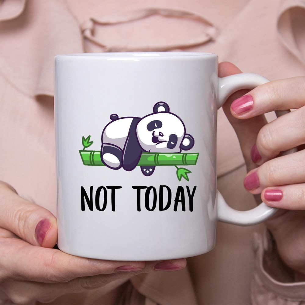 Funny Panda Sleeping Not Today Mug Lazy Gift For Women Coffee Mug