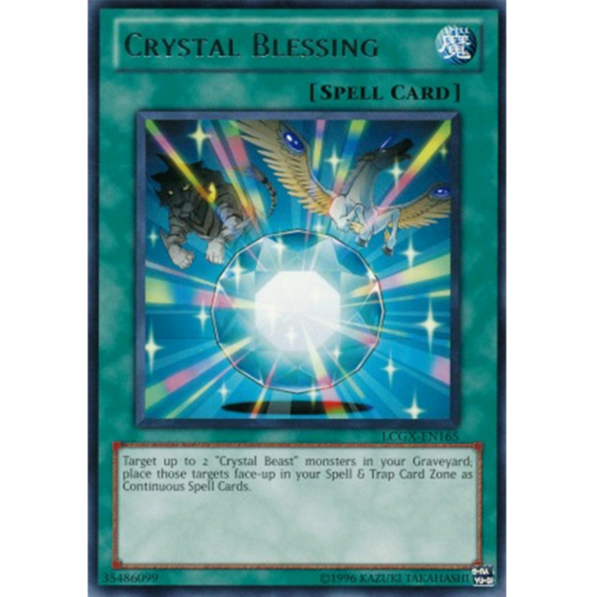 Crystal Blessing LCGX-EN165 Rare Unlimited Edition Lightly Played