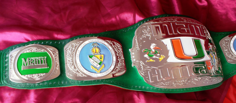 Miami Hurricanes Championship Belt