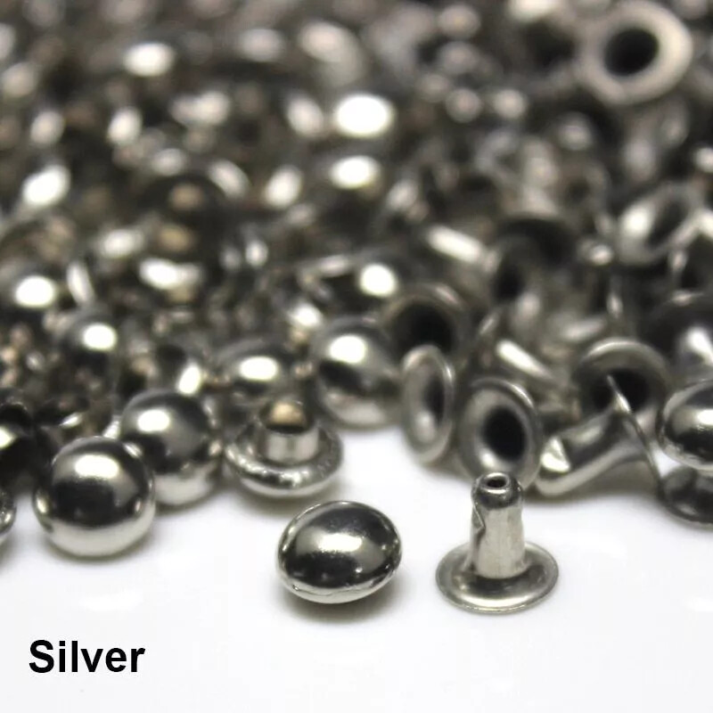 100-Piece Dome Cap Rivets Metal Studs for Leathercraft Belt Bag Decoration