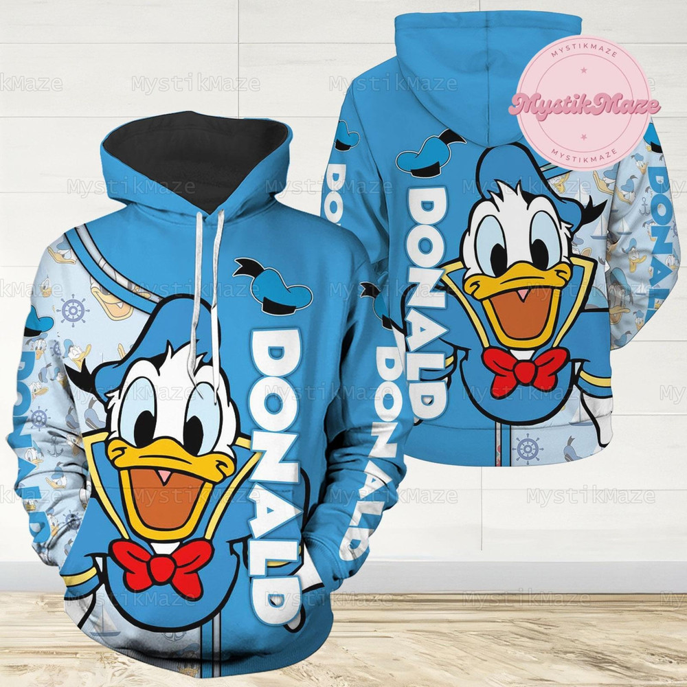 Donald Duck 3D All Over Print Hoodie US Sizes Christmas Gift Affordable  