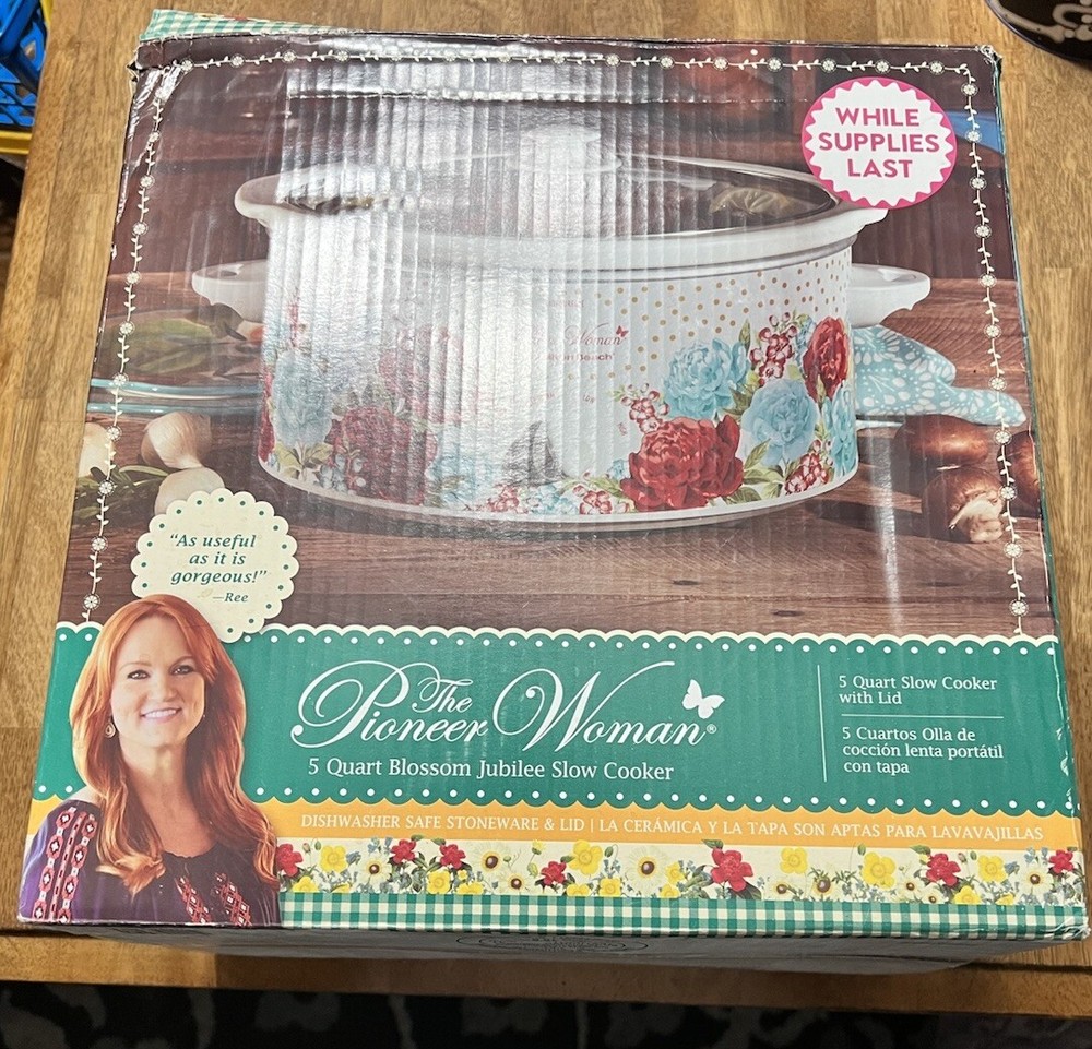 Pioneer Woman Blossom Jubilee 5QT Slow Cooker Crock Pot New Open Box Retired