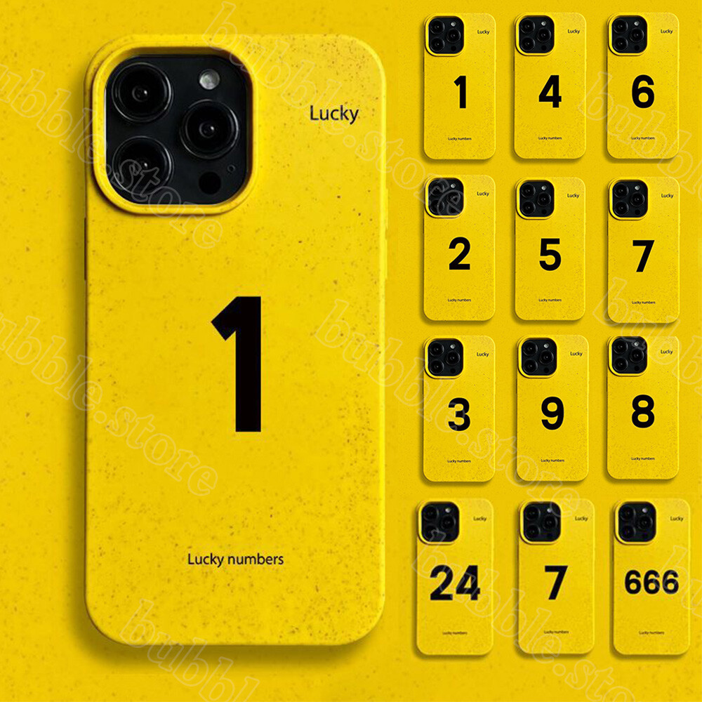 Número de la suerte para iPhone 15 14 11 12 13 Pro Max cover Telefono Protector
