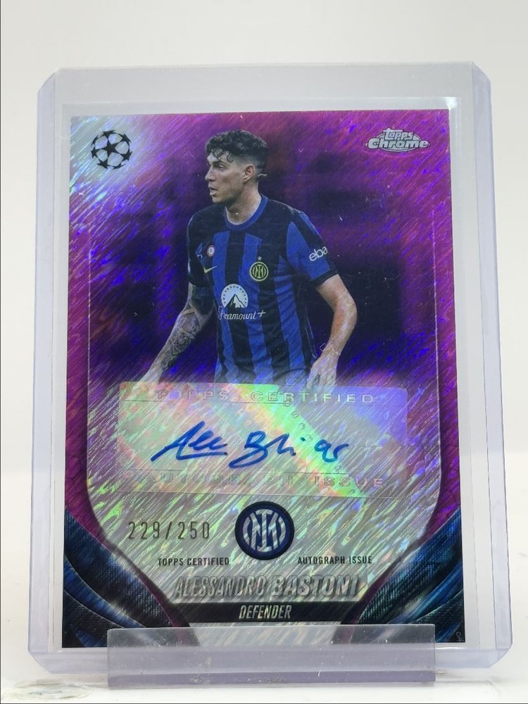 ALESSANDRO BASTONI 2023 TOPPS CHROME UCC PINK SHIMMER AUTO /250 Q0902