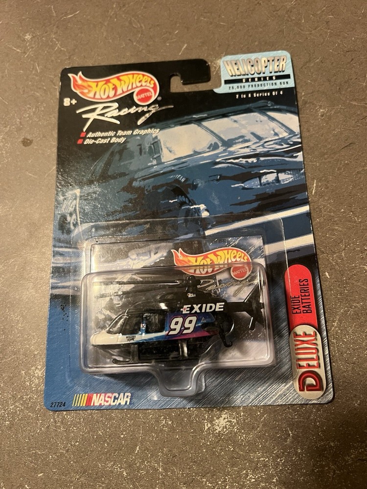 2000 Hot Wheels RACING HELICOPTER SERIES Propper Chopper #99 EXIDE BATTERIES 2/4