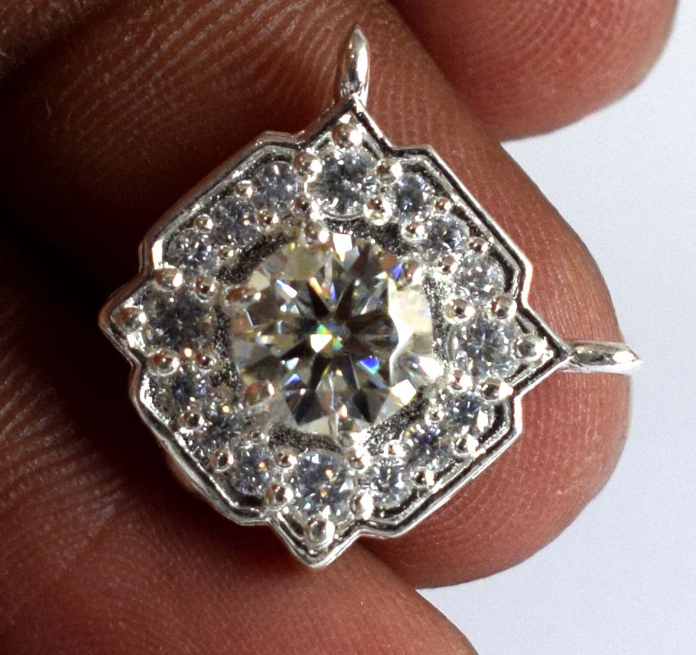 Diamond Solitaire Pendant Certified 1.24 Carat Champagne Round Latest Collection