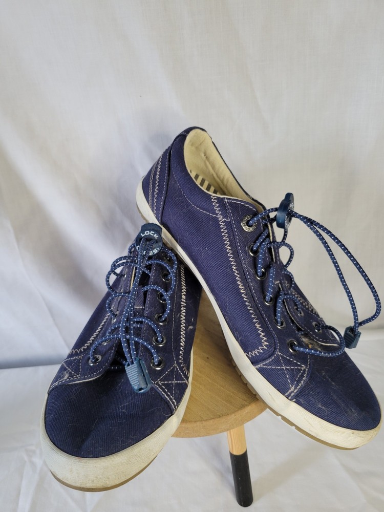 Taos Star Blue Sneakers With Lock Laces Womens Size 9 Need Cleaning