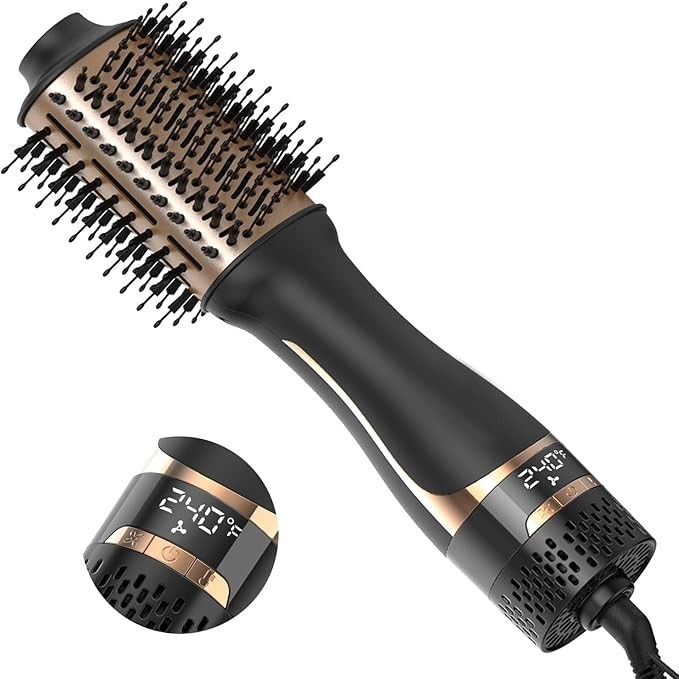 Nicebay Hair Dryer Brush Blow Dryer Brush in One HB-822 - Black/Gold