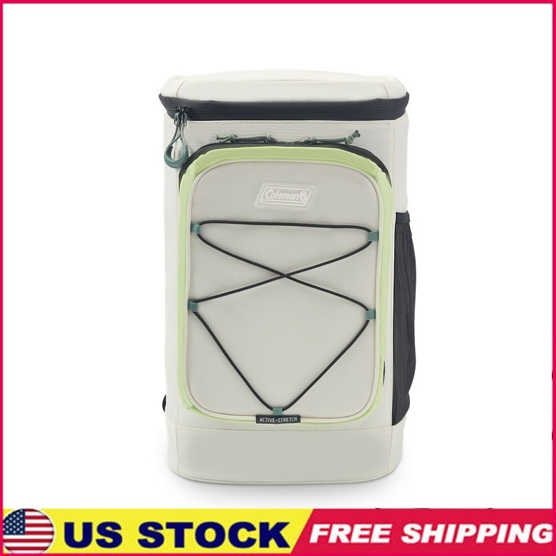 30-Can Soft Cooler Backpack Insulated Compartment Outdoor Hiking Camping Travel