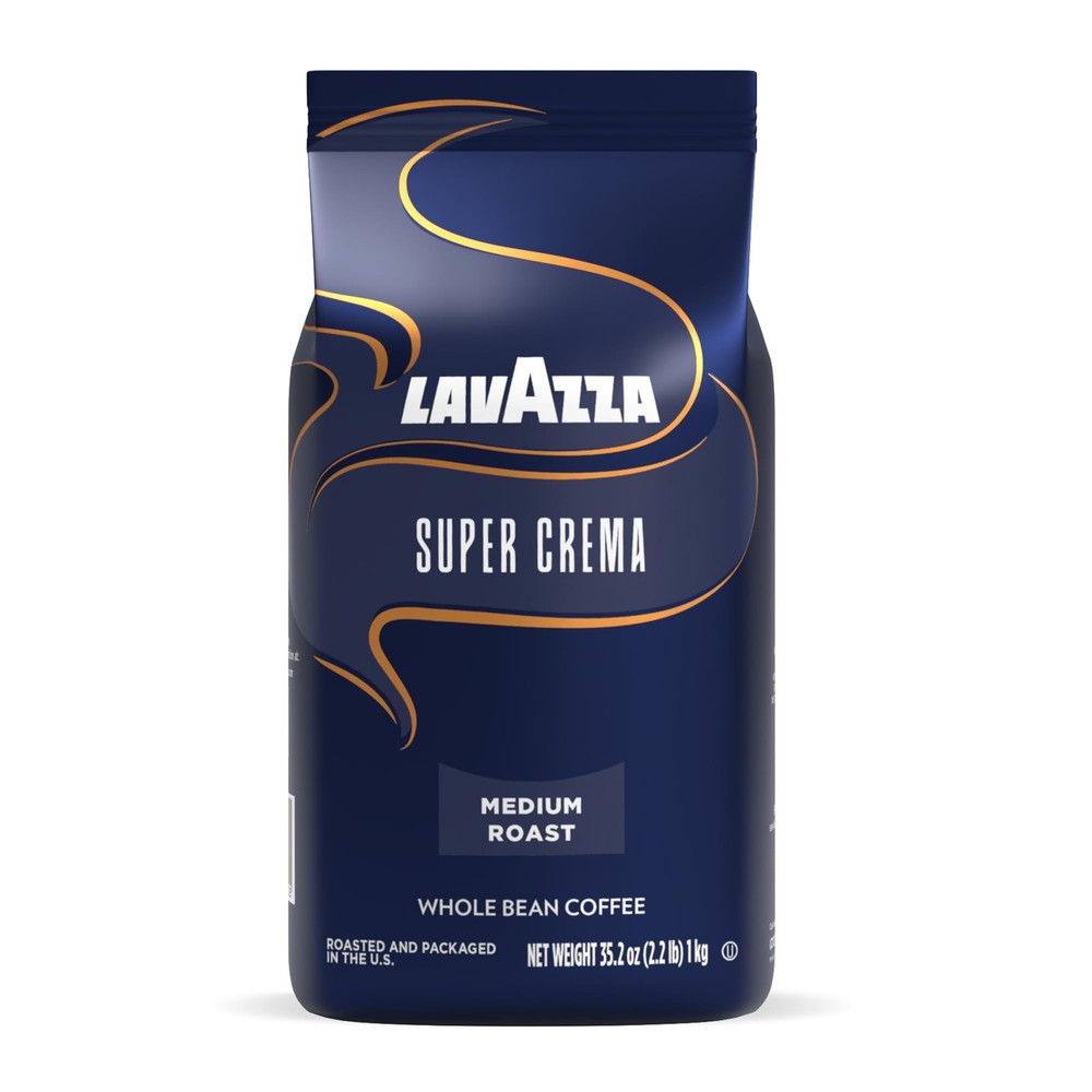 Super Crema Whole Bean Coffee Medium Espresso Roast Arabica and Robusta Blend...