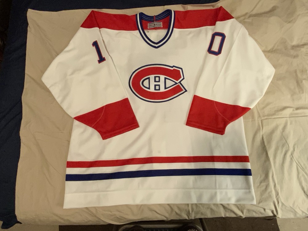 New Vintage Guy LaFleur #10 Montreal Canadiens CCM Center Ice Hockey Jersey Sz52
