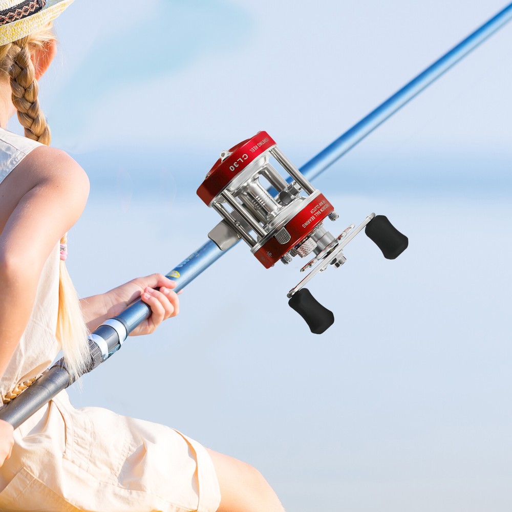Round Baitcasting Reel Baitcasting Fishing Reel Conventional Reel for Catfish