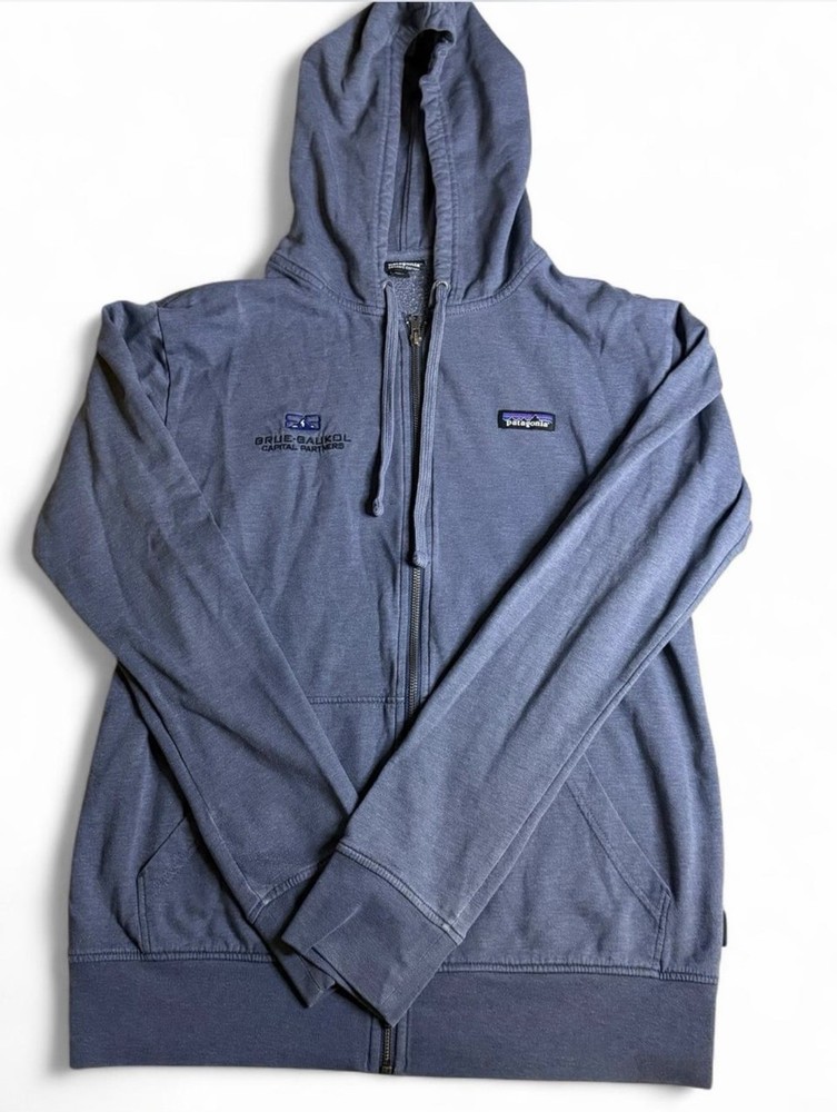 Patagonia Men's P-6 Logo Midweight Full-Zip Hoodie Sweatshirt Navy Size Small