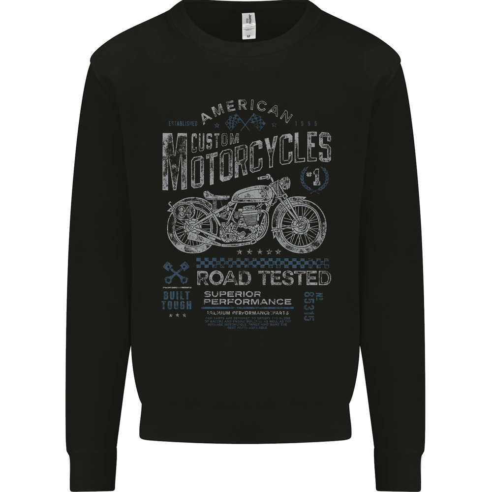 American Custom Motorcycles Motorbike Biker Mens Sweatshirt Jumper