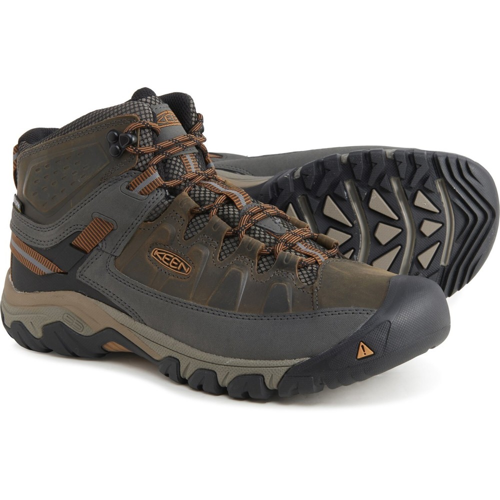 Men's KEEN Targhee III Mid Waterproof Hiking Boots - Black
