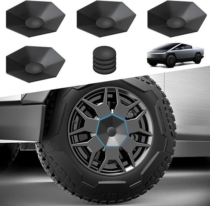 Cyber Truck Center Caps for 2023-2024 Tesla Cybertruck Custom Wheel Hub Covers-image