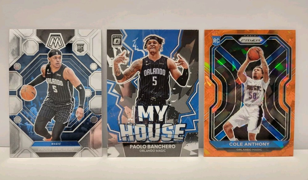 Paolo Banchero & Cole Anthony Rookie Card Lot - 3 Cards