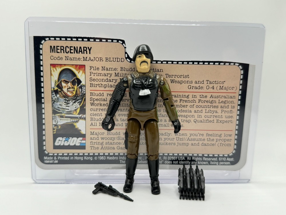 GI Joe 1983 Major Bludd 100% Complete Vintage Hasbro Action Figure With Card