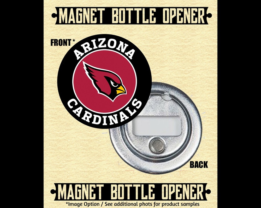 Arizona Cardinals Magnet Bottle Opener with 12 Design Options