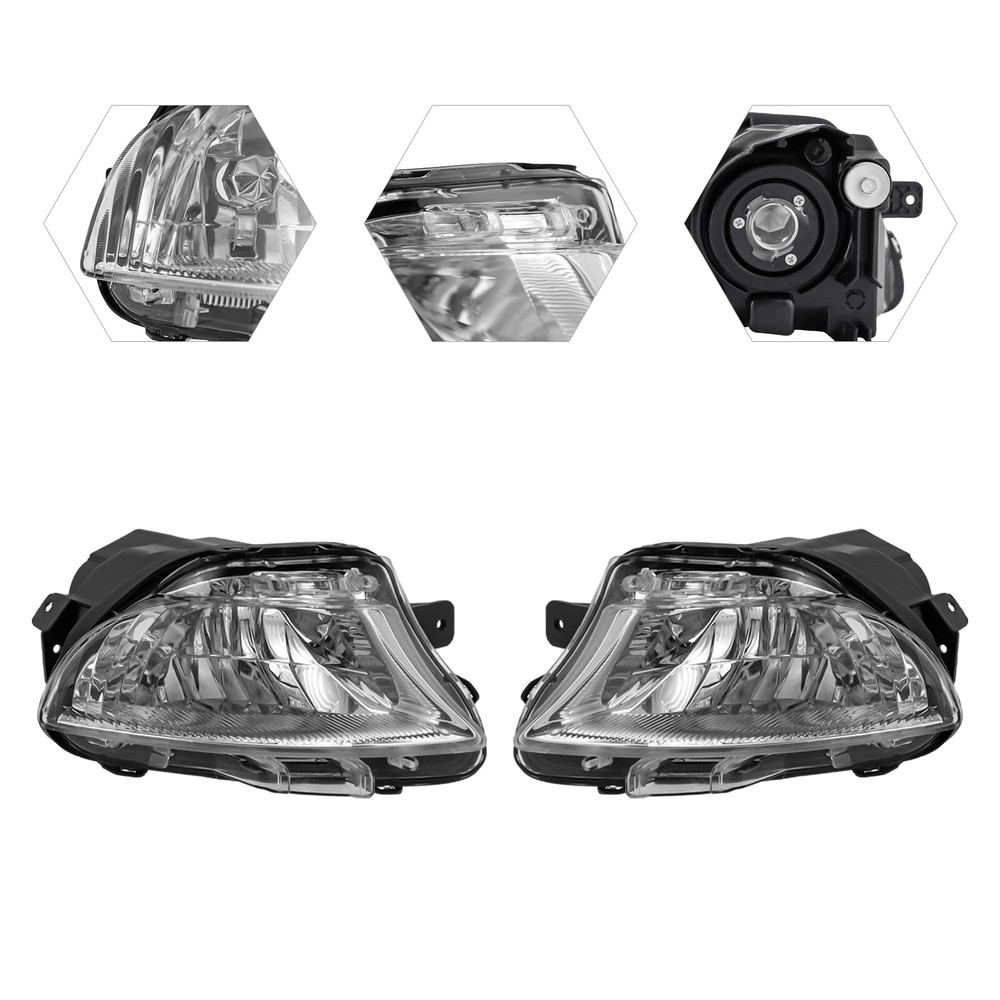 Lexus LS460 2007-2010 Clear Front Bumper Fog Lights Pair Left Right