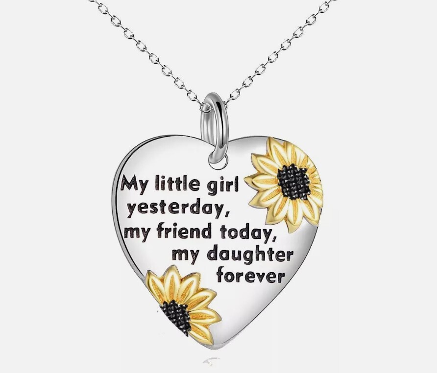 Silver Necklace Gold gifts For Daughter, From Mum dad , Black Friday