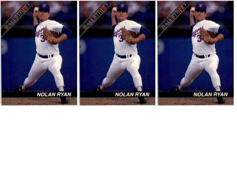 (3) 1992 Ballstreet Nolan Ryan Texas Rangers Card Lot