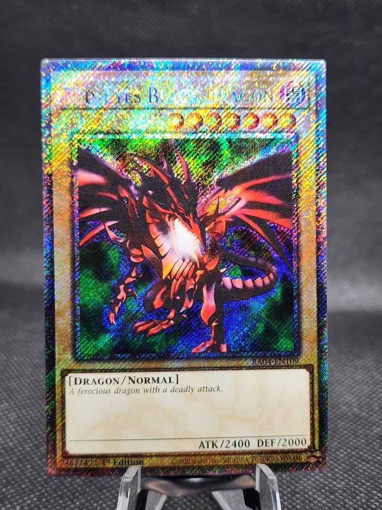 YuGiOh Red-Eyes Black Dragon 4th Art RA04-EN109 Platinum Secret Rare