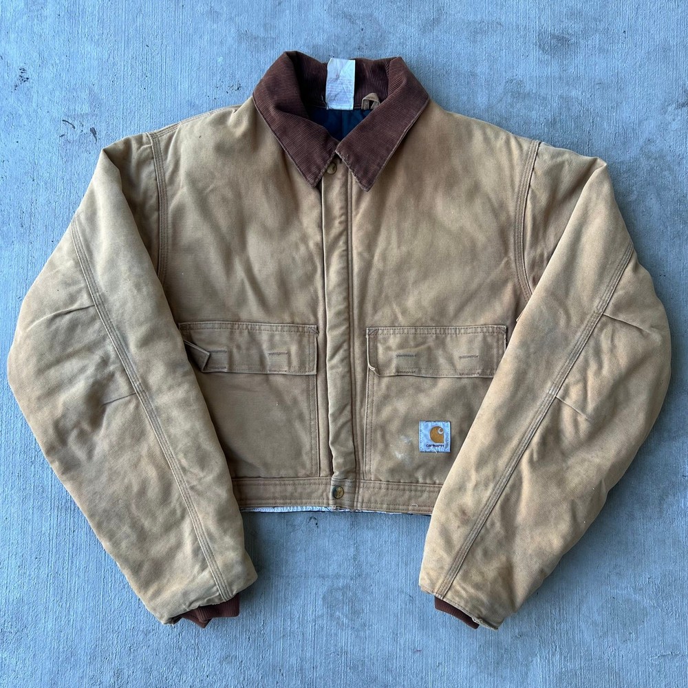 Y2K vintage brown cropped Carhartt Detroit work jacket